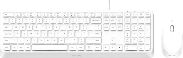 Изображение товара Комплект клавиатура и мышь Philips SPT6207W