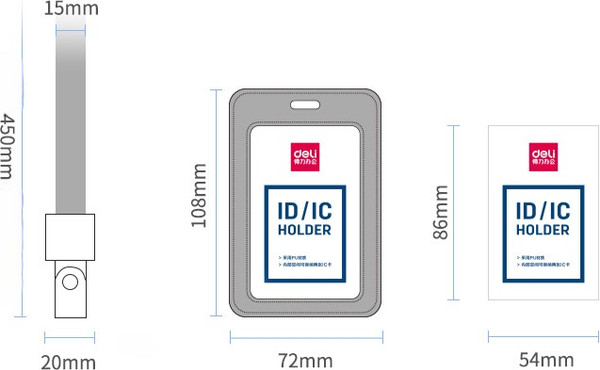 Изображение товара Бейдж Deli 64832 (черный)