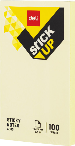 Изображение товара Блок для записей Deli Stick Up / A00553 (100л, желтый пастель)