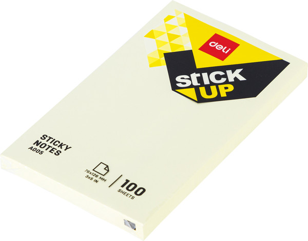 Изображение товара Блок для записей Deli Stick Up / A00553 (100л, желтый пастель)