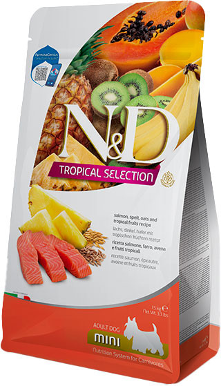 Изображение товара Сухой корм для собак Farmina N&D Tropical Selection Dog Salmon Adult Mini (1.5кг)