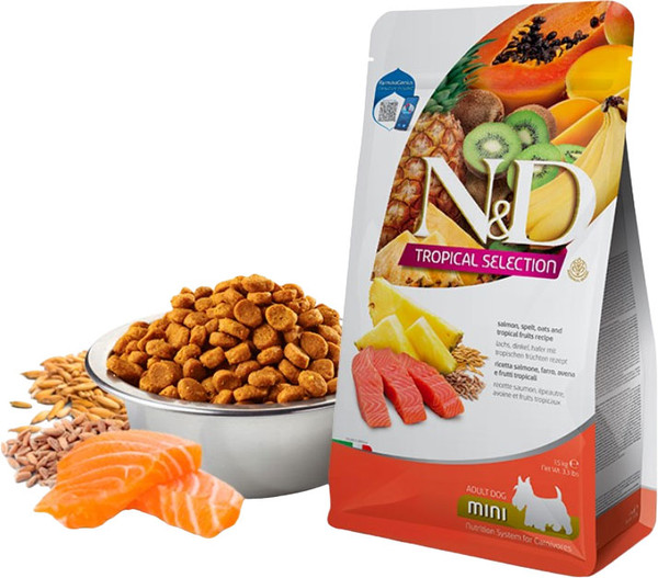 Изображение товара Сухой корм для собак Farmina N&D Tropical Selection Dog Salmon Adult Mini (1.5кг)