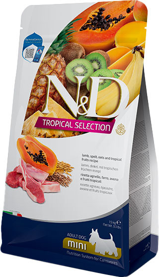 Изображение товара Сухой корм для собак Farmina N&D Tropical Selection Dog Lamb Adult Mini (1.5кг)