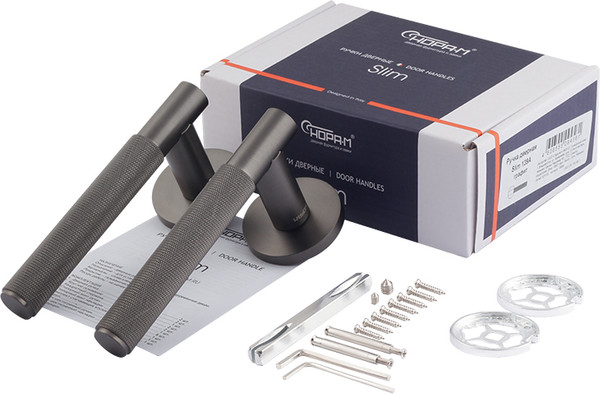 Изображение товара Ручка дверная Нора-М Slim 139А / 19894 (графит)