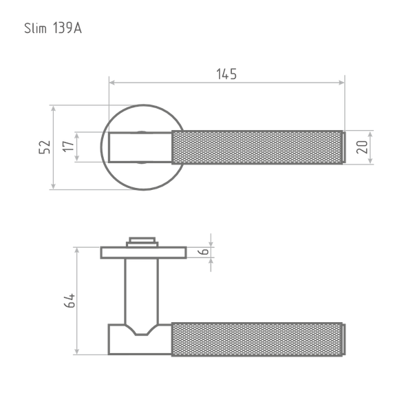 Изображение товара Ручка дверная Нора-М Slim 139А / 19900 (черный)