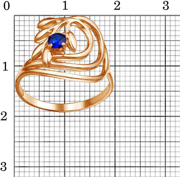 Изображение товара Кольцо Красная Пресня 24813619Сп (р.16.5)