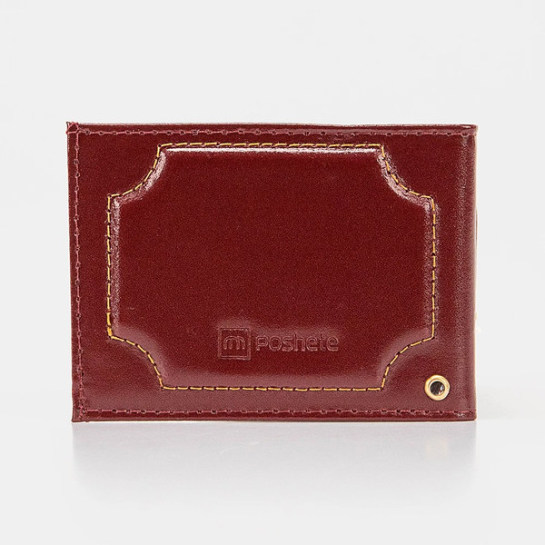 Изображение товара Обложка для удостоверения Poshete Орел / 681-UD0690102-BRD (бордовый)