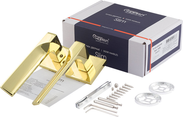 Изображение товара Ручка дверная Нора-М Slim 142К / 19927 (золото)