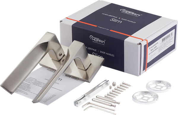 Изображение товара Ручка дверная Нора-М Slim 142К / 19929 (матовый никель)