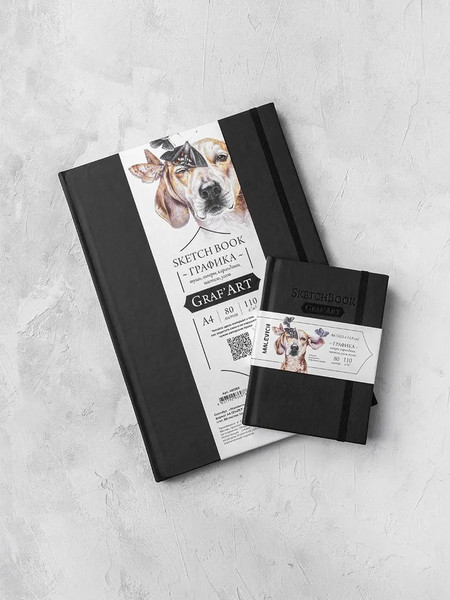 Изображение товара Скетчбук Малевичъ GrafArt Sketch / 401264 (80л, черный)