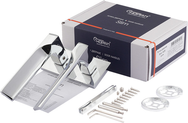 Изображение товара Ручка дверная Нора-М Slim 142К / 19932 (хром)