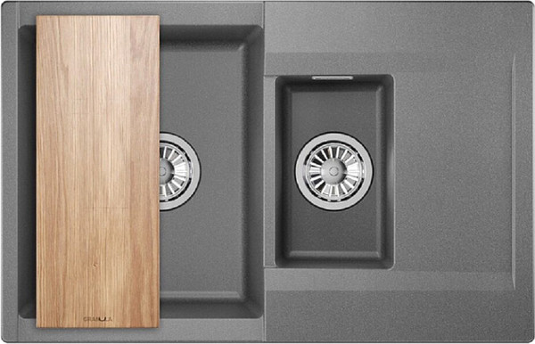 Изображение товара Мойка кухонная GRANULA ES-7808 (графит)