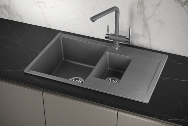 Изображение товара Мойка кухонная GRANULA ES-7808 (графит)