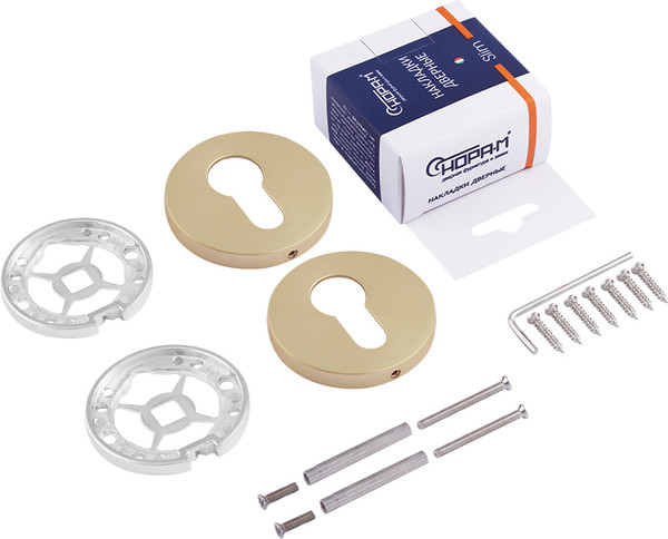 Изображение товара Накладка на цилиндр Нора-М Slim НК-А / 19968 (сатин, золото)