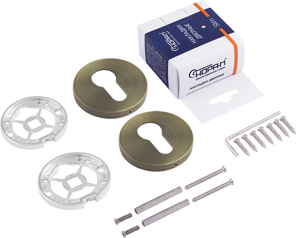 Изображение товара Накладка на цилиндр Нора-М Slim НК-А / 19966 (старая бронза)