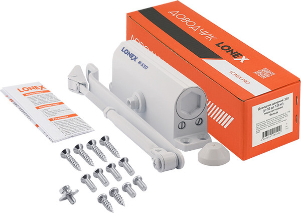 Изображение товара Доводчик с рычагом Нора-М Lonex 330 / 20002 (белый)