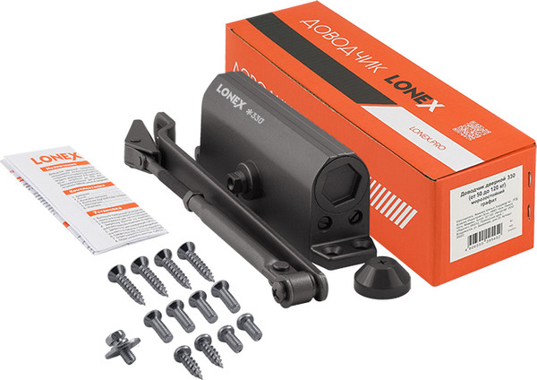 Изображение товара Доводчик с рычагом Нора-М Lonex 330 / 20001 (графитовый)