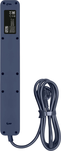 Изображение товара Сетевой фильтр Powercom SP-06W (3м, 6 розеток, белый/серый)