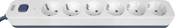 Изображение товара Сетевой фильтр Powercom SP-06W (3м, 6 розеток, белый/серый)