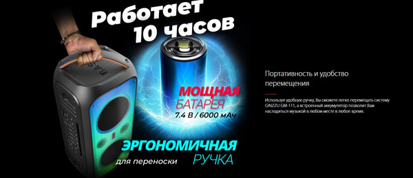 Изображение товара Портативная акустика Ginzzu GM-111