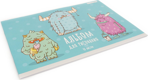 Изображение товара Альбом для рисования Listoff Монстрики / А102541