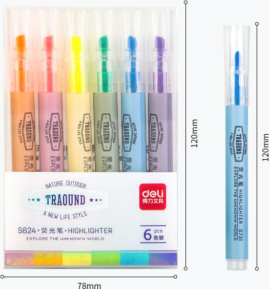 Изображение товара Набор маркеров Deli S624 (6шт)