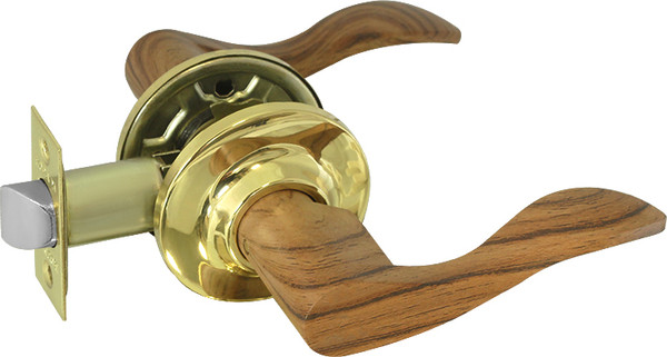 Изображение товара Ручка дверная Нора-М ЗВ1-05 / 5086 (темное дерево/золото)