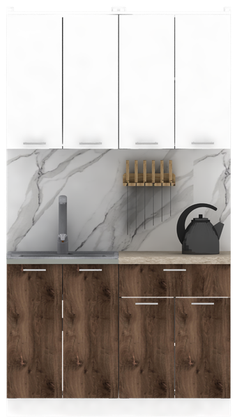 Изображение товара Кухонный гарнитур Eligard Lion 1.2 без столешницы (белый/дуб нокс)