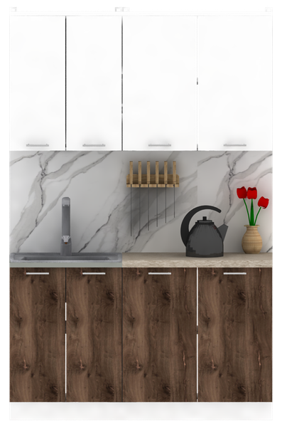 Изображение товара Кухонный гарнитур Eligard Lion 1.4 без столешницы (белый/дуб нокс)