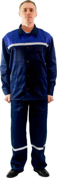 Изображение товара Комплект рабочей одежды Барсегян Л.Р. Рабочий-1 (р.44-46, 170-176, темно-синий/василек)