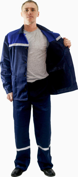 Изображение товара Комплект рабочей одежды Барсегян Л.Р. Рабочий-1 (р.56-58, 182-188, темно-синий/василек)