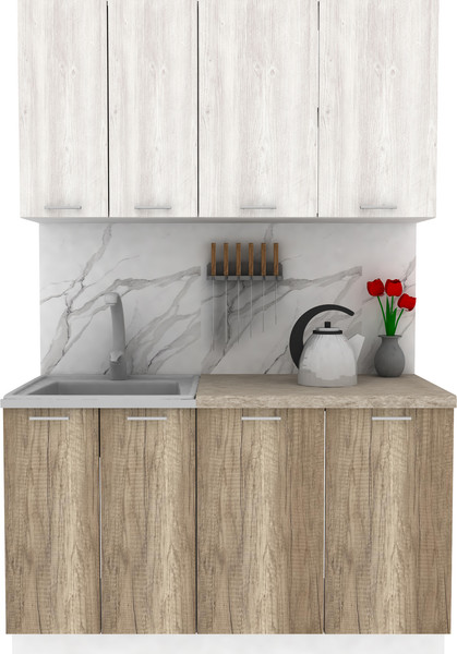 Изображение товара Кухонный гарнитур Eligard Lion 1.4 без столешницы (сосна каньон/дуб каньон)