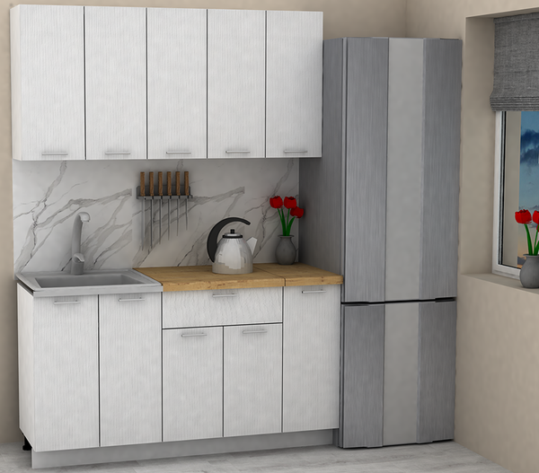 Изображение товара Кухонный гарнитур Eligard Lion 1.5 без столешницы (белый)