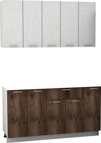 Изображение товара Кухонный гарнитур Eligard Lion 1.5 без столешницы (белый/дуб нокс)