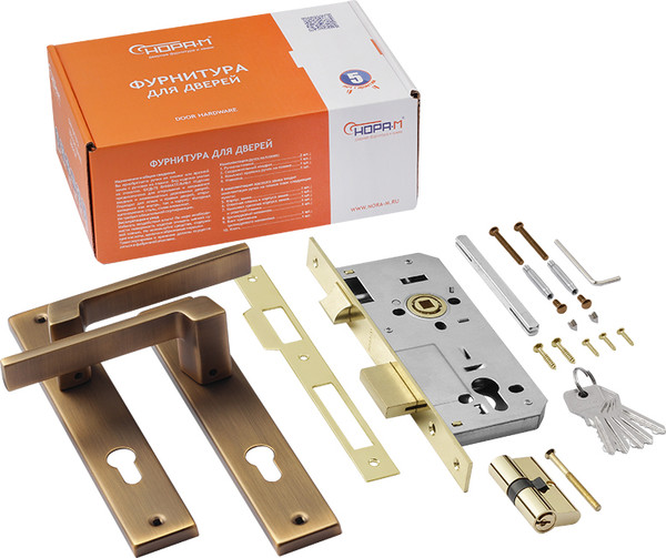 Изображение товара Замок врезной Нора-М N111-85 К / 16293 (матовый кофе)