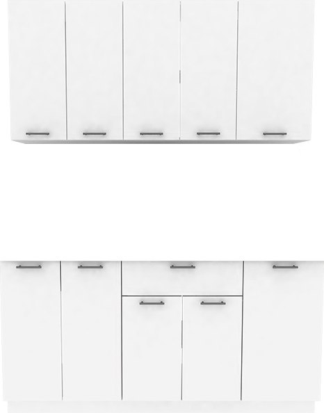 Изображение товара Кухонный гарнитур Eligard Lion 1 1.6 без столешницы (белый структурный)