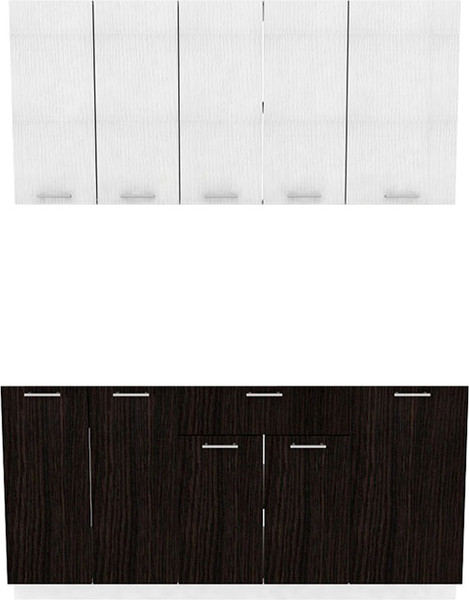 Изображение товара Кухонный гарнитур Eligard Lion 1 1.6 без столешницы (белый/дуб марбург)