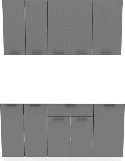 Изображение товара Кухонный гарнитур Eligard Lion 1 1.6 без столешницы (дымчатый алмаз)