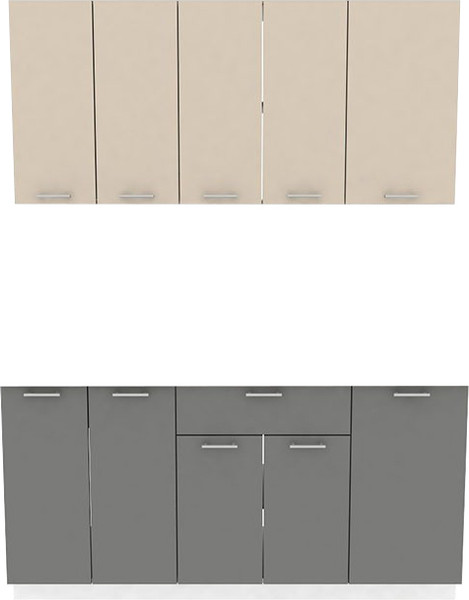 Изображение товара Кухонный гарнитур Eligard Lion 1 1.6 без столешницы (персидский жемчуг/дымчатый алмаз)