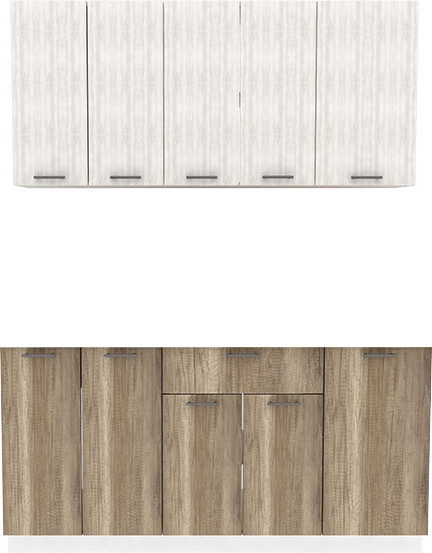 Изображение товара Кухонный гарнитур Eligard Lion 1 1.6 без столешницы (сосна каньон/дуб каньон)