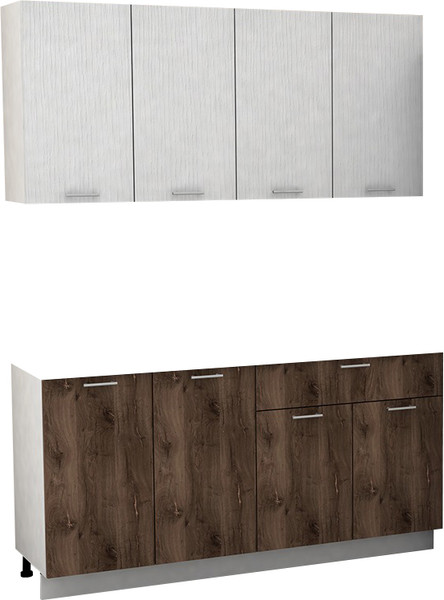 Изображение товара Кухонный гарнитур Eligard Lion 2 1.6 без столешницы (белый/дуб нокс)