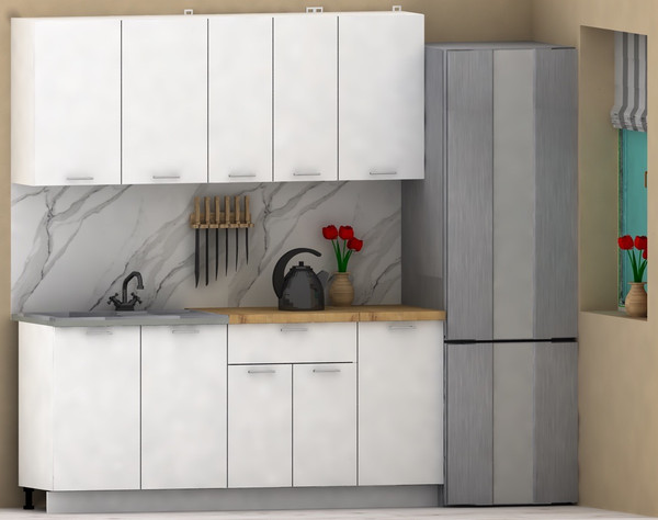 Изображение товара Кухонный гарнитур Eligard Lion 1.8 без столешницы (белый)