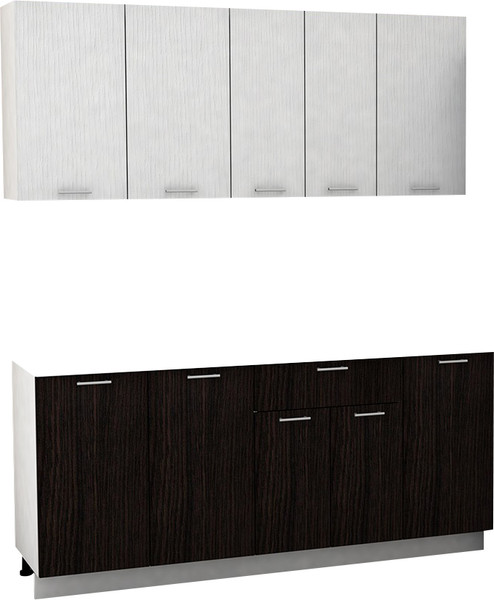 Изображение товара Кухонный гарнитур Eligard Lion 1.8 без столешницы (белый/дуб марбург)