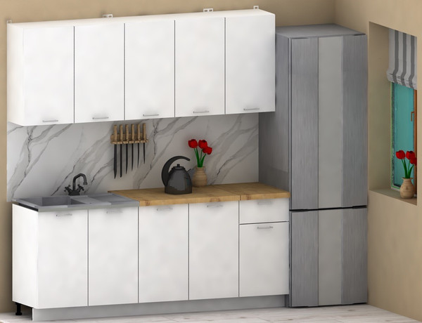 Изображение товара Кухонный гарнитур Eligard Lion 2.0 без столешницы (белый)