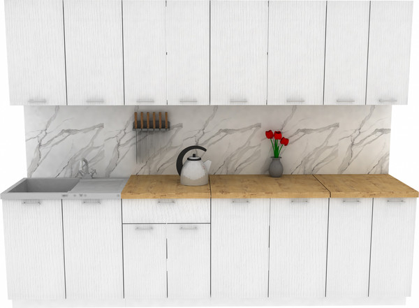 Изображение товара Кухонный гарнитур Eligard Lion 2.8 без столешницы (белый)