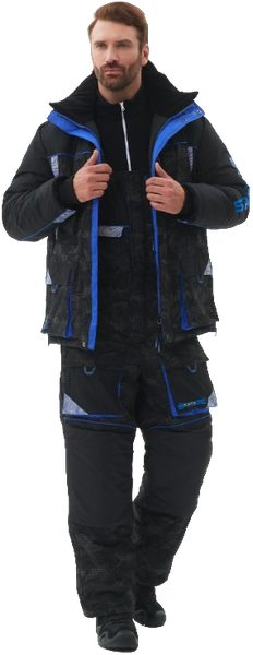 Изображение товара Костюм для охоты и рыбалки Huntsman Elbrus Reflect -45°C (р.56-58/182-188, черный)