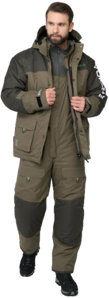 Изображение товара Костюм для охоты и рыбалки Huntsman Yukon Ice-45°C (р.52-54/170-176, хаки/черный)