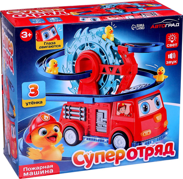 Изображение товара Автотрек Автоград Пожарная машина. Супер отряд YJ388-64 / 10454285