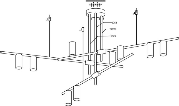 Изображение товара Люстра Kinklight Рия 07621-9.19 (черный)