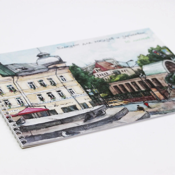 Изображение товара Альбом для рисования Listoff Акварельная улица / БС20178